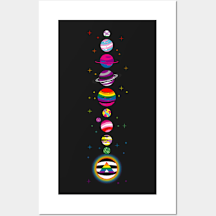 Solar System in LGBT colors Posters and Art